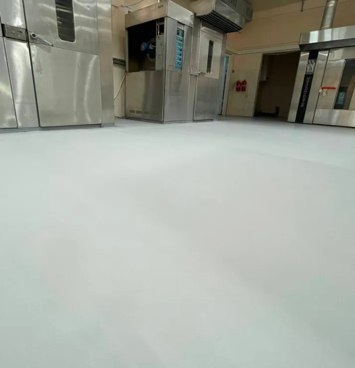 Акси лоиҳа: Фаршҳо барои комбинати ғизои мактабӣ, Самара — Linolit Lincrete SL ва Praspan EP