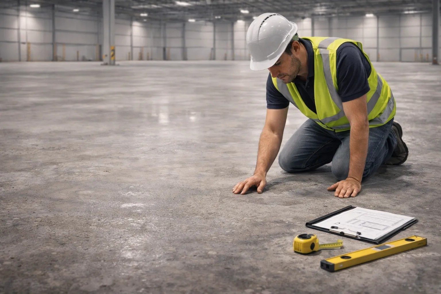Топпинг дар бетони тару тоза — мустаҳкамкунии қабати болоӣ барои анбор ё цех